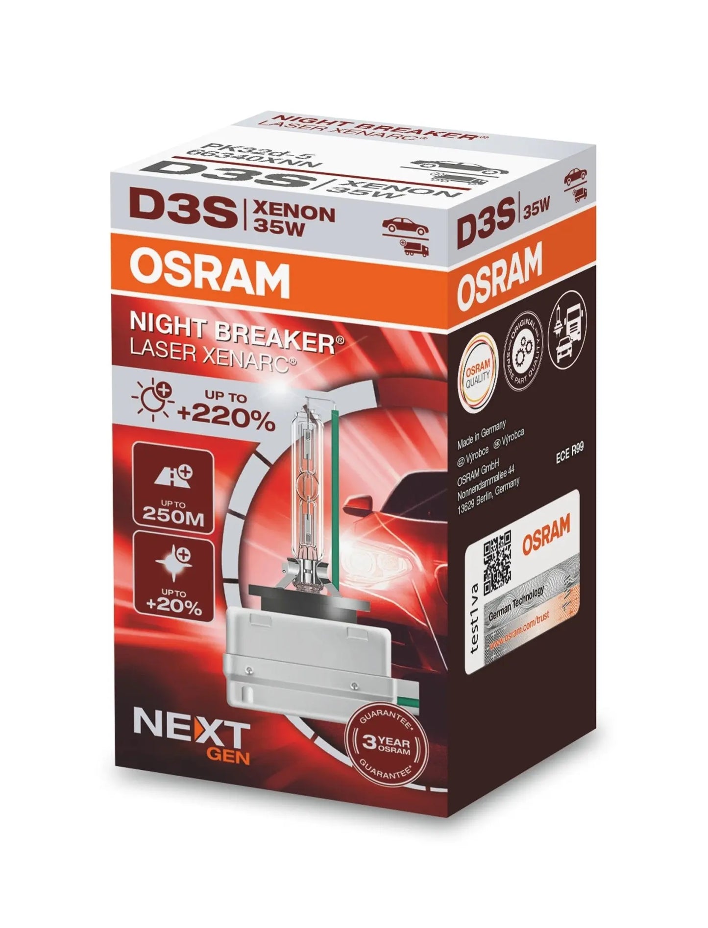 D3S 12/24V XENARC® NIGHT BREAKER® LASER +220% 3 Jahre Garantie* 1 st. OSRAM - Samsuns Group