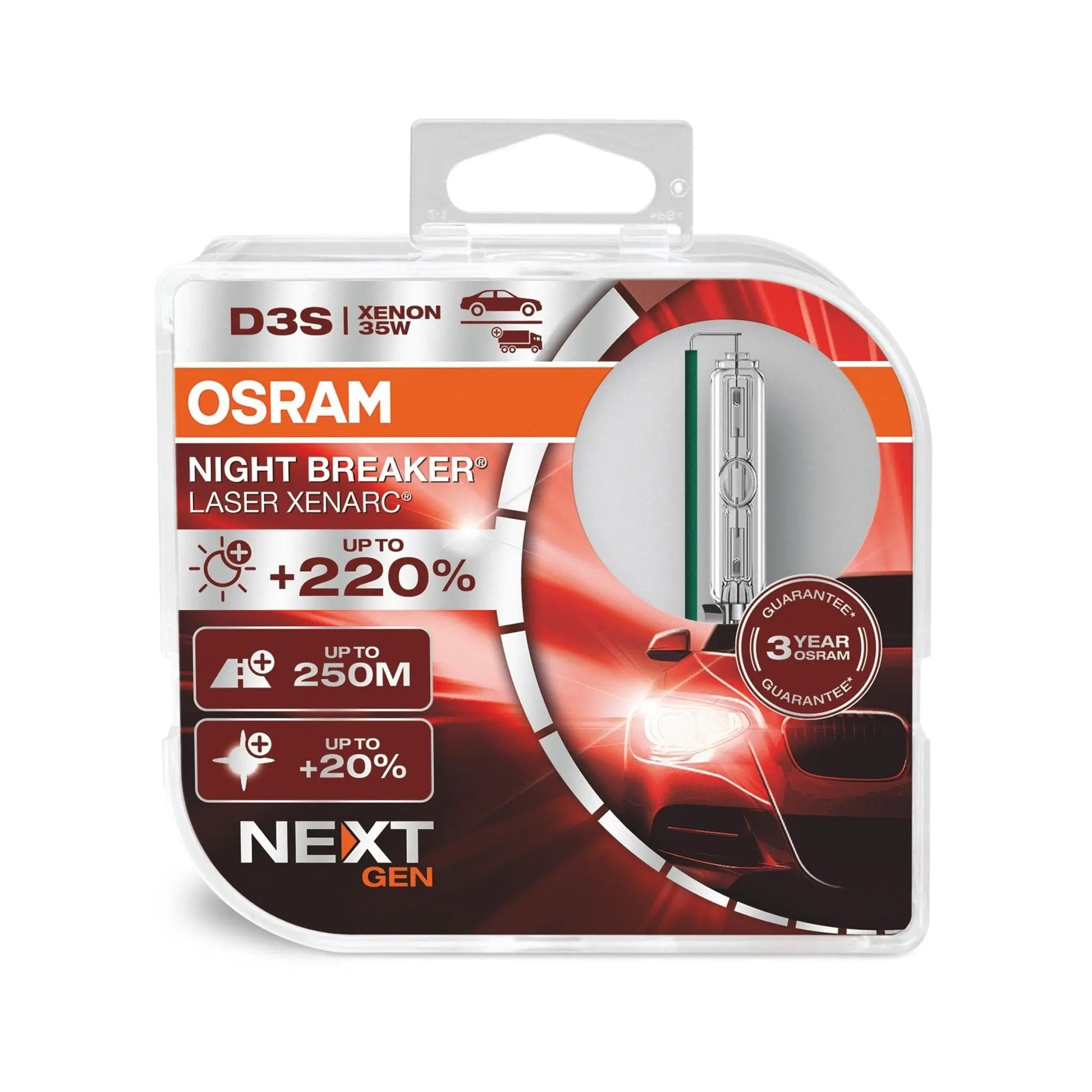 D3S 12/24V XENARC® NIGHT BREAKER® LASER +220% 3 Jahre Garantie* 2 St. OSRAM - Samsuns Group