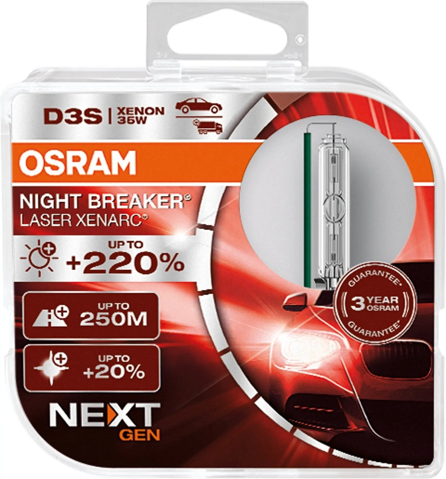 D3S 12/24V XENARC® NIGHT BREAKER® LASER +220% 3 Jahre Garantie* 2 St. OSRAM - Samsuns Group