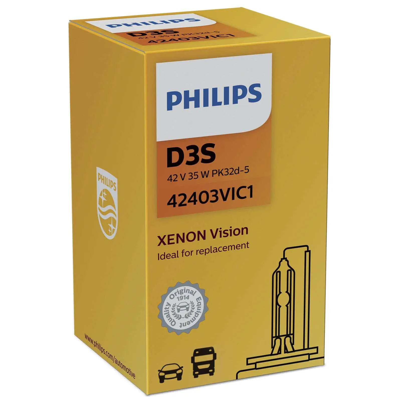 D3S 35W PK32d-5 Xenon Vision 1 St. Philips - Samsuns Group