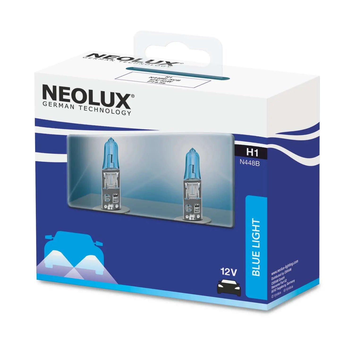 H1 12V 55W P14.5S Blue Light 2St. 2SCB NEOLUX - Samsuns Group