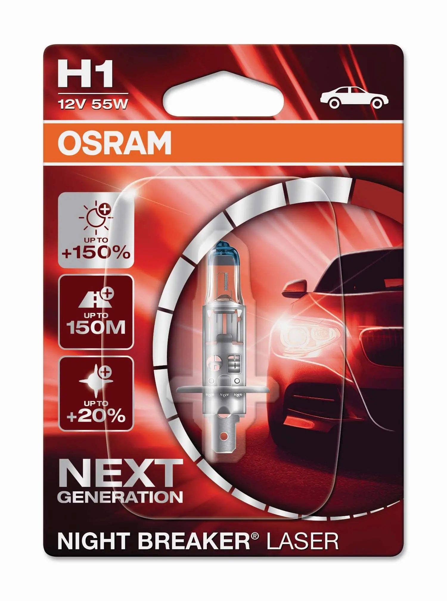 H1 12V 55W P14.5s NIGHT BREAKER® LASER +150% mehr Helligkeit 1 st. OSRAM - Samsuns Group