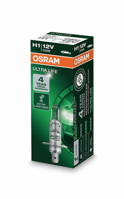 H1 12V 55W P14,5s ULTRA LIFE 4 Jahre Garantie 1St. Faltschachtel OSRAM - Samsuns Group