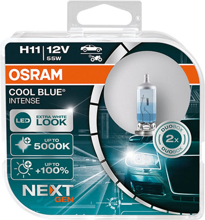 H11 12V 55W PGJ19-2 Cool Blue INTENSE NextGeneration 5000K +100% 2St OSRAM - Samsuns Group