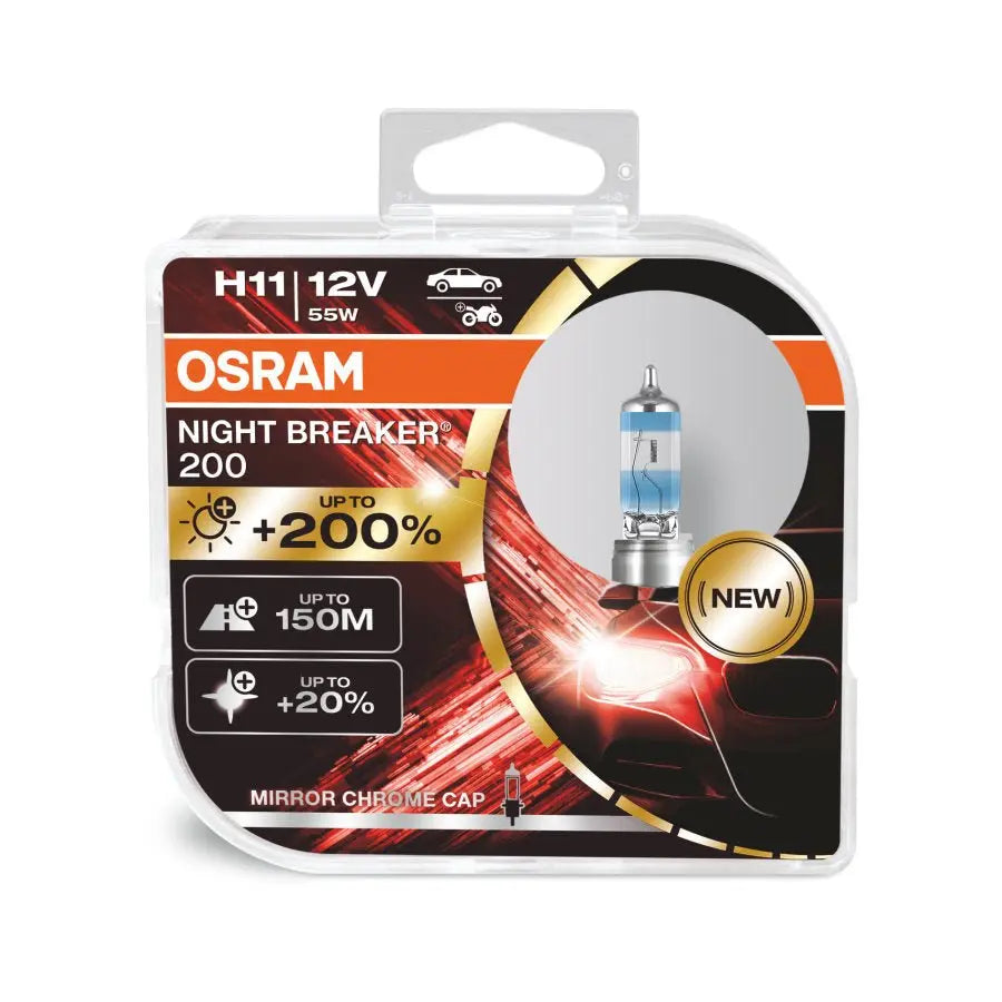 H11 12V 55W PGJ19-2 NIGHT BREAKER®200 +200% 2 St. OSRAM - Samsuns Group