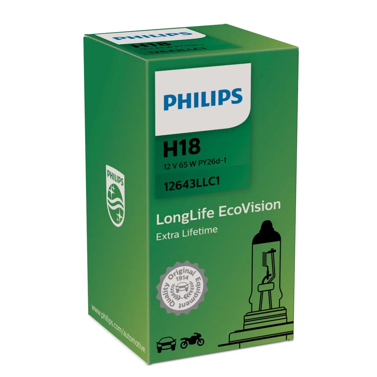 H18 12V 65W PY26d-1 LongLife 1 St. Philips - Samsuns Group