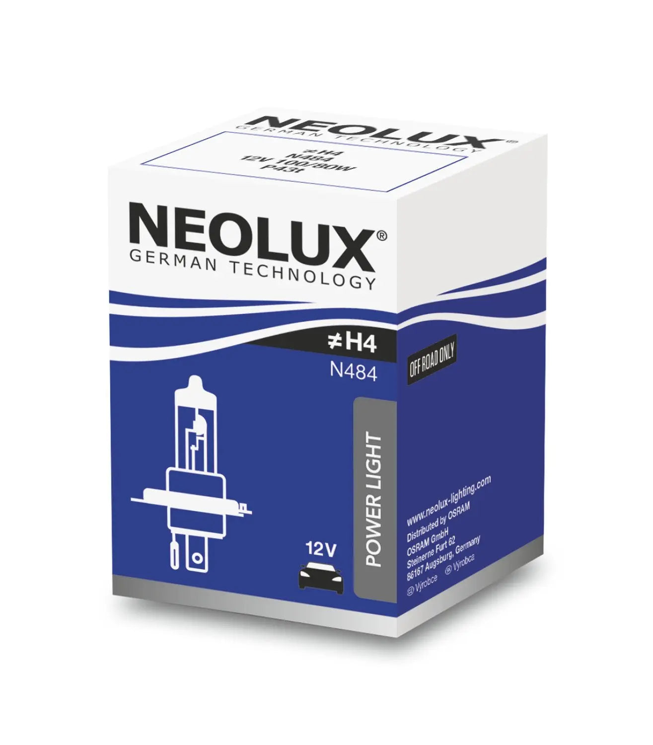 H4 100/80W 12V P43t 1St. NEOLUX - Samsuns Group