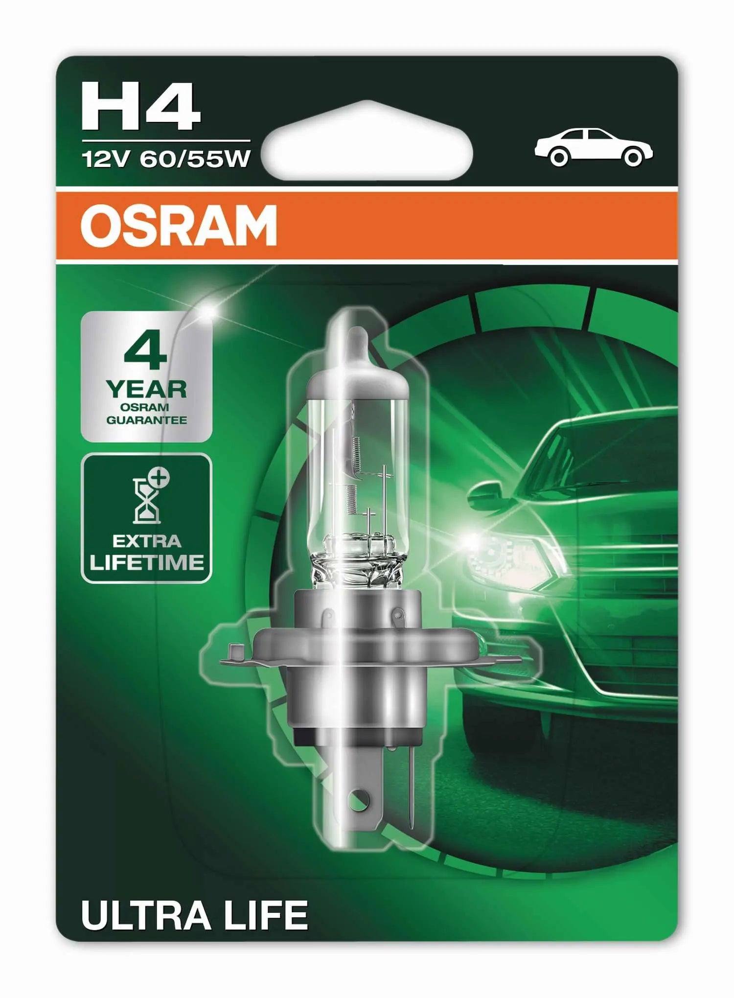 H4 12V 60/55W P43t ULTRA LIFE 4 Jahre Garantie 1 St. Blister OSRAM - Samsuns Group