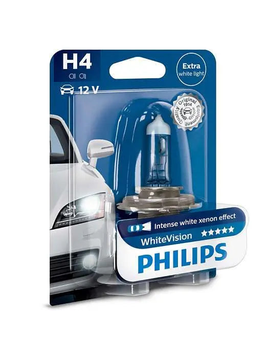 H4 12V 60/55W P43t WhiteVision 1 St. Blister Philips - Samsuns Group