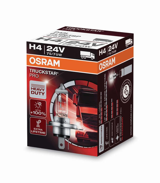 H4 24V 75/70W P43t TRUCKSTAR PRO +100% mehr Licht Faltschachtel OSRAM - Samsuns Group