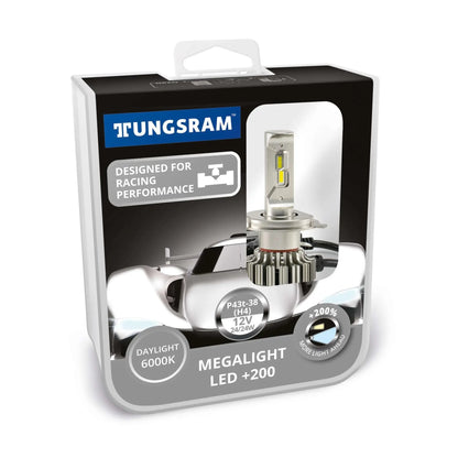 H4 -LED (P43t) 6000K 24/24W Megalight LED +200 2 St. NOECE Tungsram - Samsuns Group