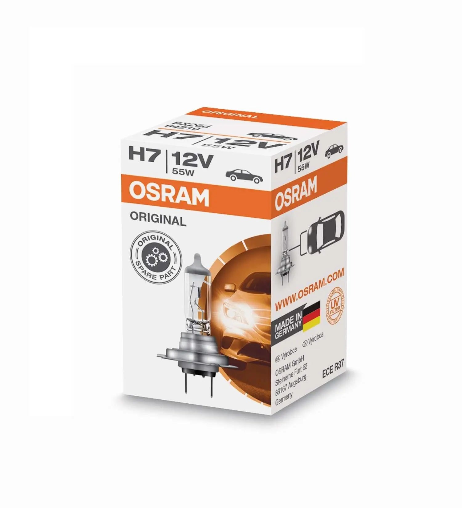 H7 12V 55W PX26d 1 St. Original Spare Part OSRAM - Samsuns Group