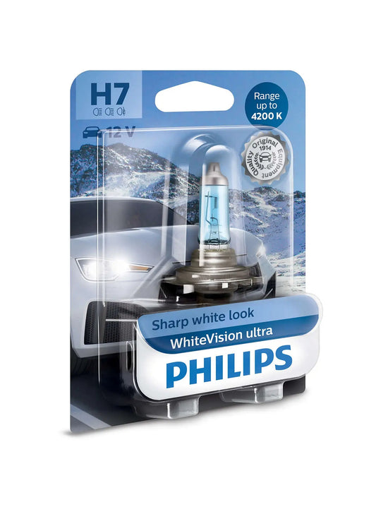 H7 12V 55W PX26d WhiteVision Ultra 4200K 1 St. Blister Philips - Samsuns Group