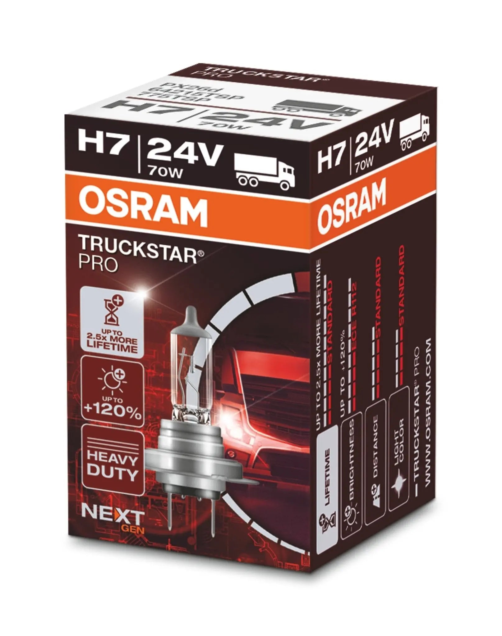 H7 24V 70W PX26d TRUCKSTAR® PRO NEXT GEN bis +120% mehr Licht 1St OSRAM - Samsuns Group