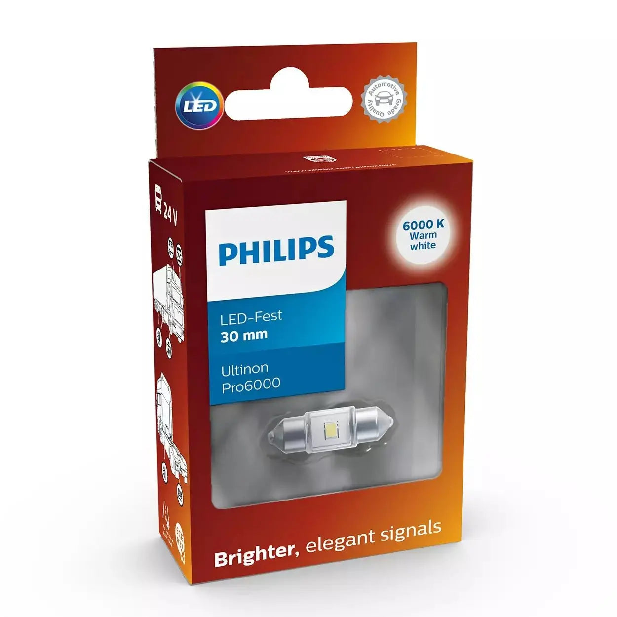 LED Festoon 30mm 24V 1,5W Ultinon Pro6000 SI 6000K NOECE 1St. Philips - Samsuns Group