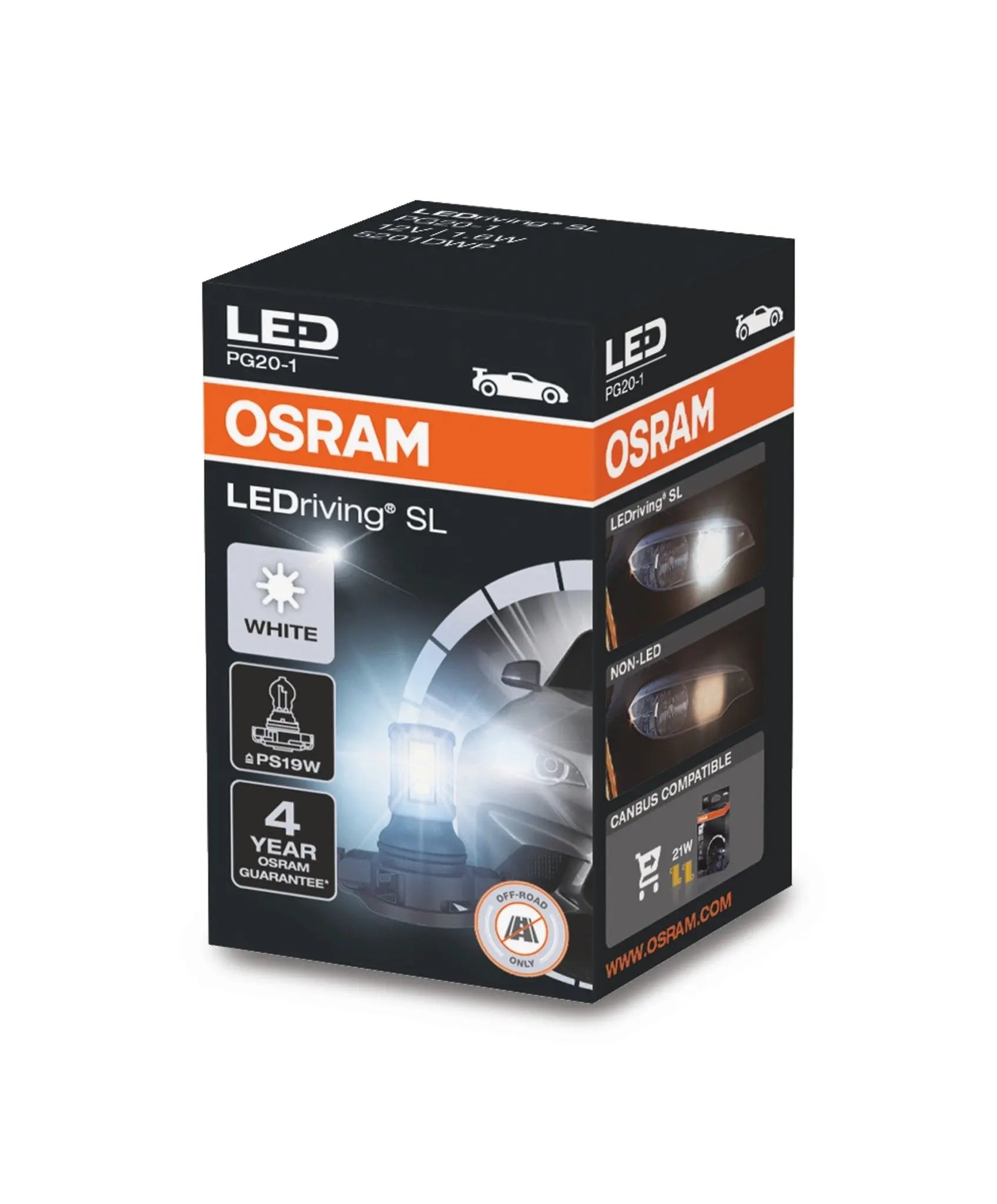 LED PS19W 12V 1,8W PG20-1 Retrofit LED Cool White 6000K 2 St. OSRAM - Samsuns Group