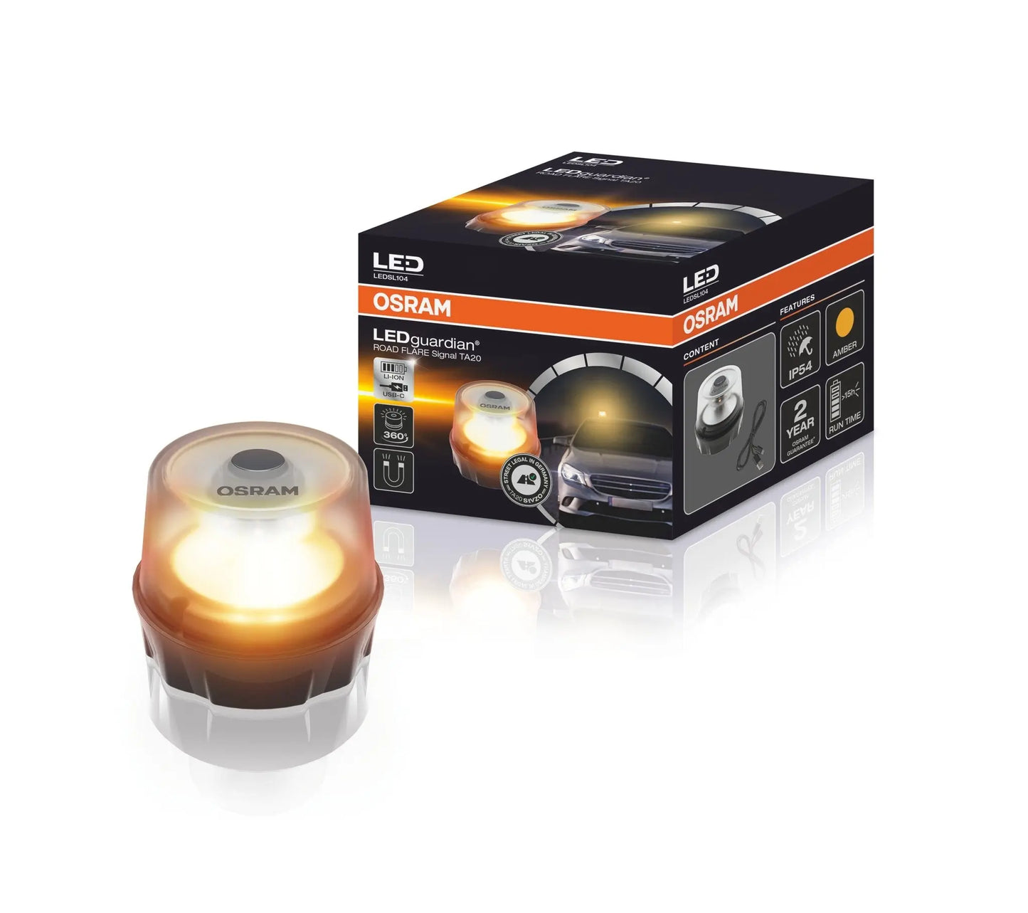 LEDGuardian® Road Flare Signal TA20 Warn- Notleuchte / Taschenlampe 1 St. OSRAM - Samsuns Group