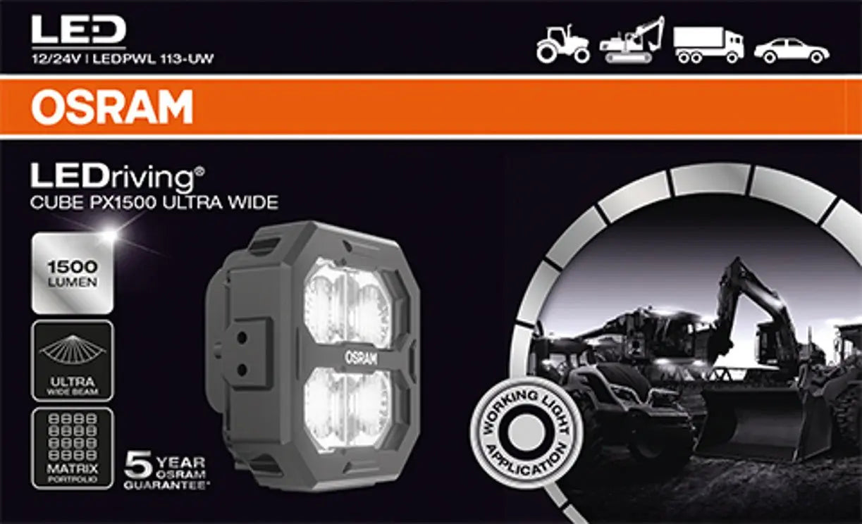 LEDriving® Cube PX1500 Ultra Wide - Profesionelles Licht 1 St. OSRAM - Samsuns Group