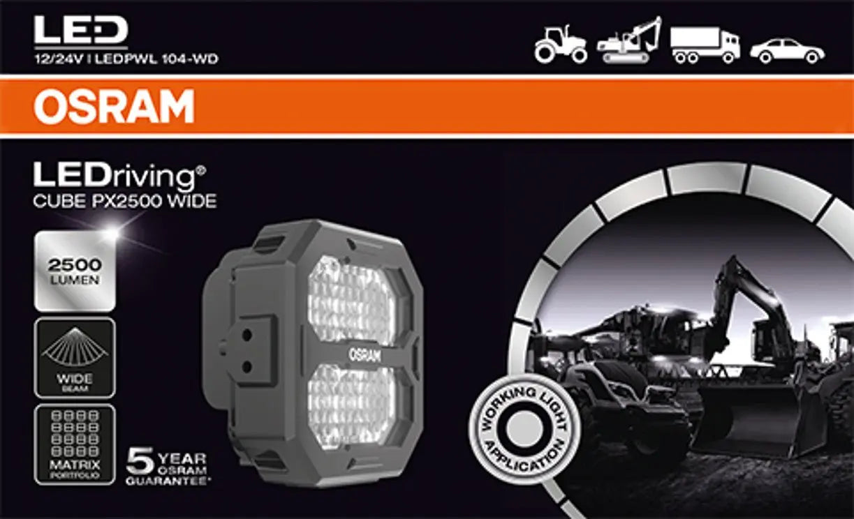 LEDriving® Cube PX2500 Wide - Profesionelles Licht 1 St. OSRAM - Samsuns Group