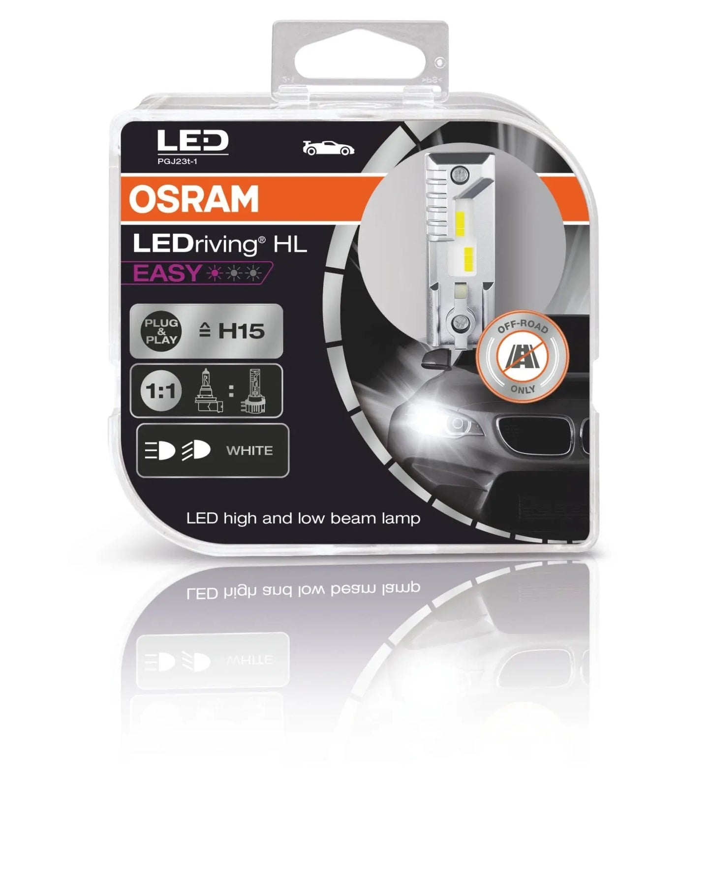 LEDriving HL EASY H15 12V 3.8W/16.5W PGJ23t-1 6000K White 2 St. OSRAM - Samsuns Group