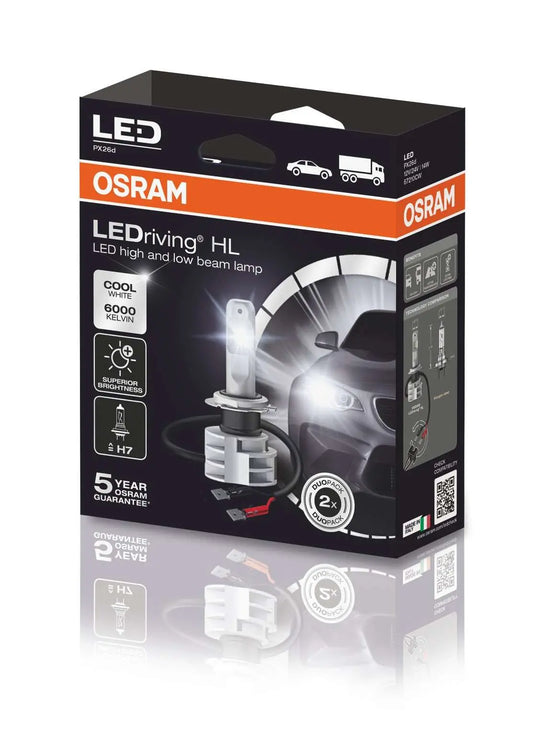 LEDriving HL H7 12/24V 14W PX26d Gen2 6000K Cool White 2 St. OSRAM - Samsuns Group