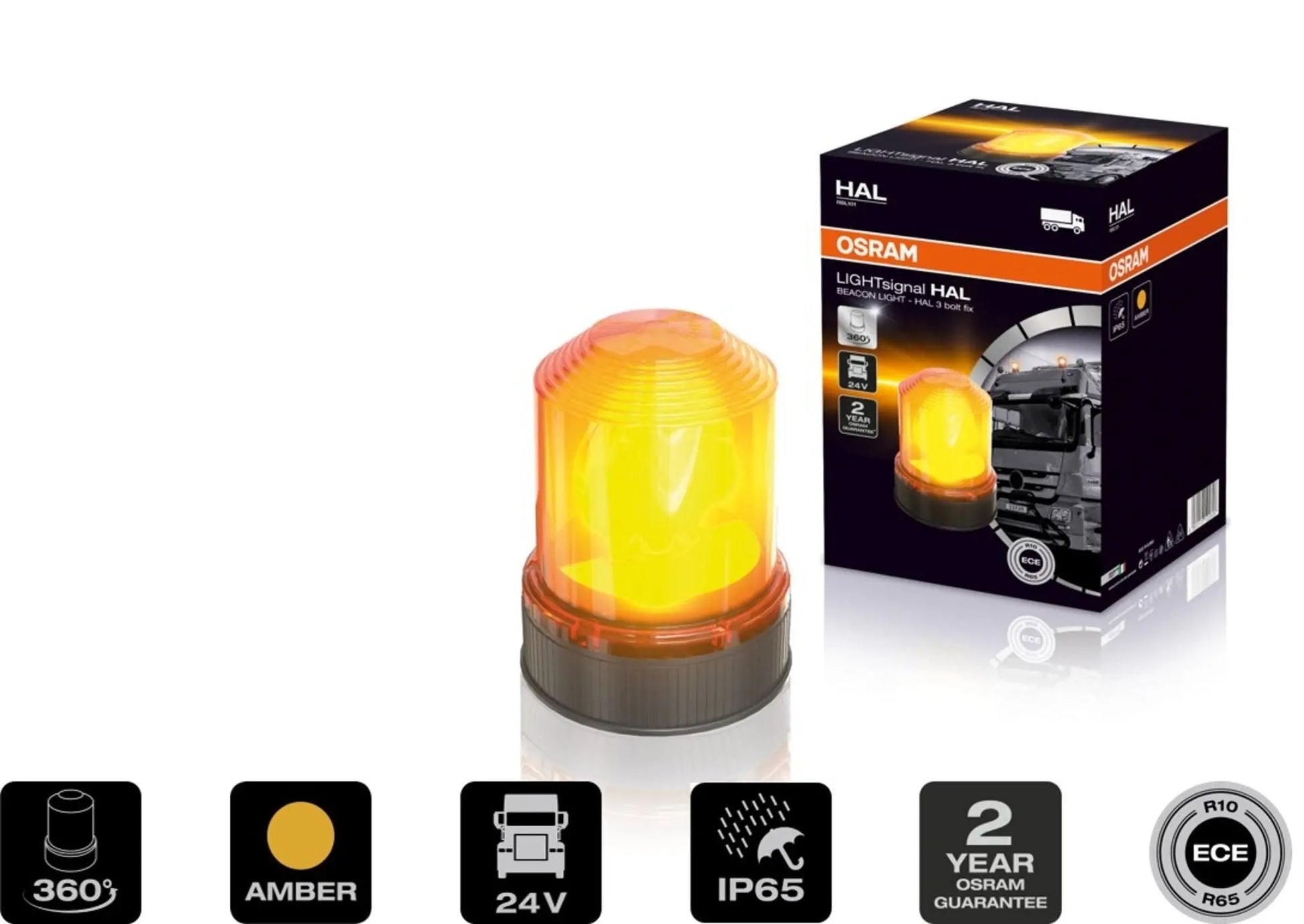 LIGHTsignal HAL BEACON LIGHT 360° Rundumkennleuchte Warnlicht 24V 1St. OSRAM - Samsuns Group