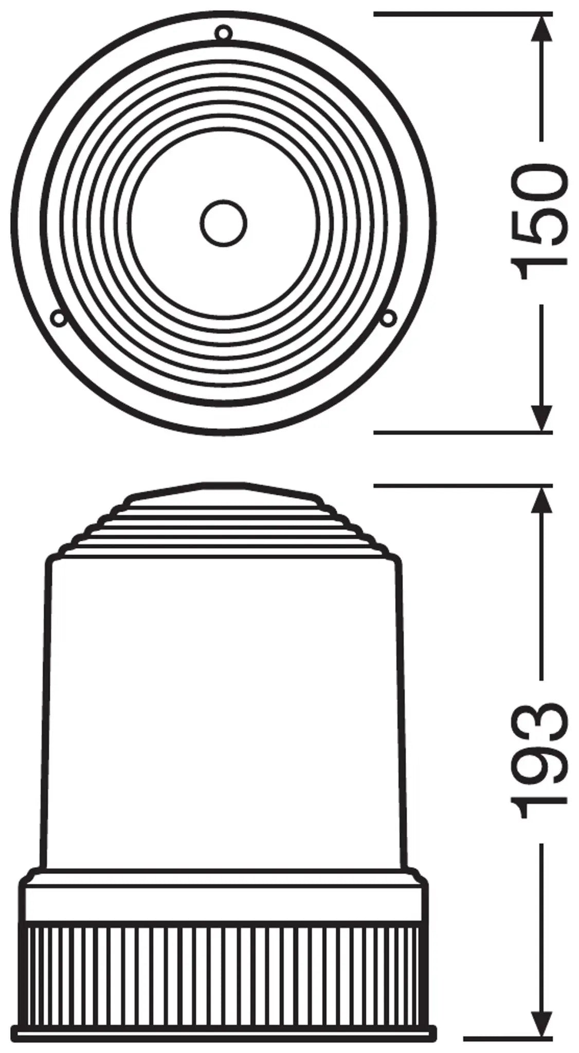 LIGHTsignal HAL BEACON LIGHT 360° Rundumkennleuchte Warnlicht 24V 1St. OSRAM - Samsuns Group