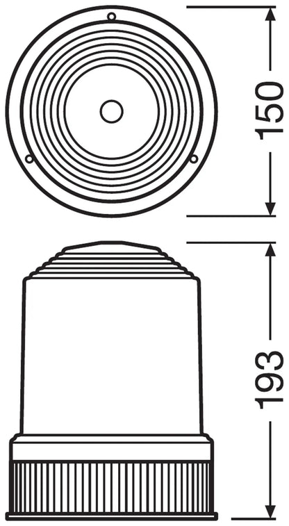 LIGHTsignal HAL BEACON LIGHT 360° Rundumkennleuchte Warnlicht 24V 1St. OSRAM - Samsuns Group