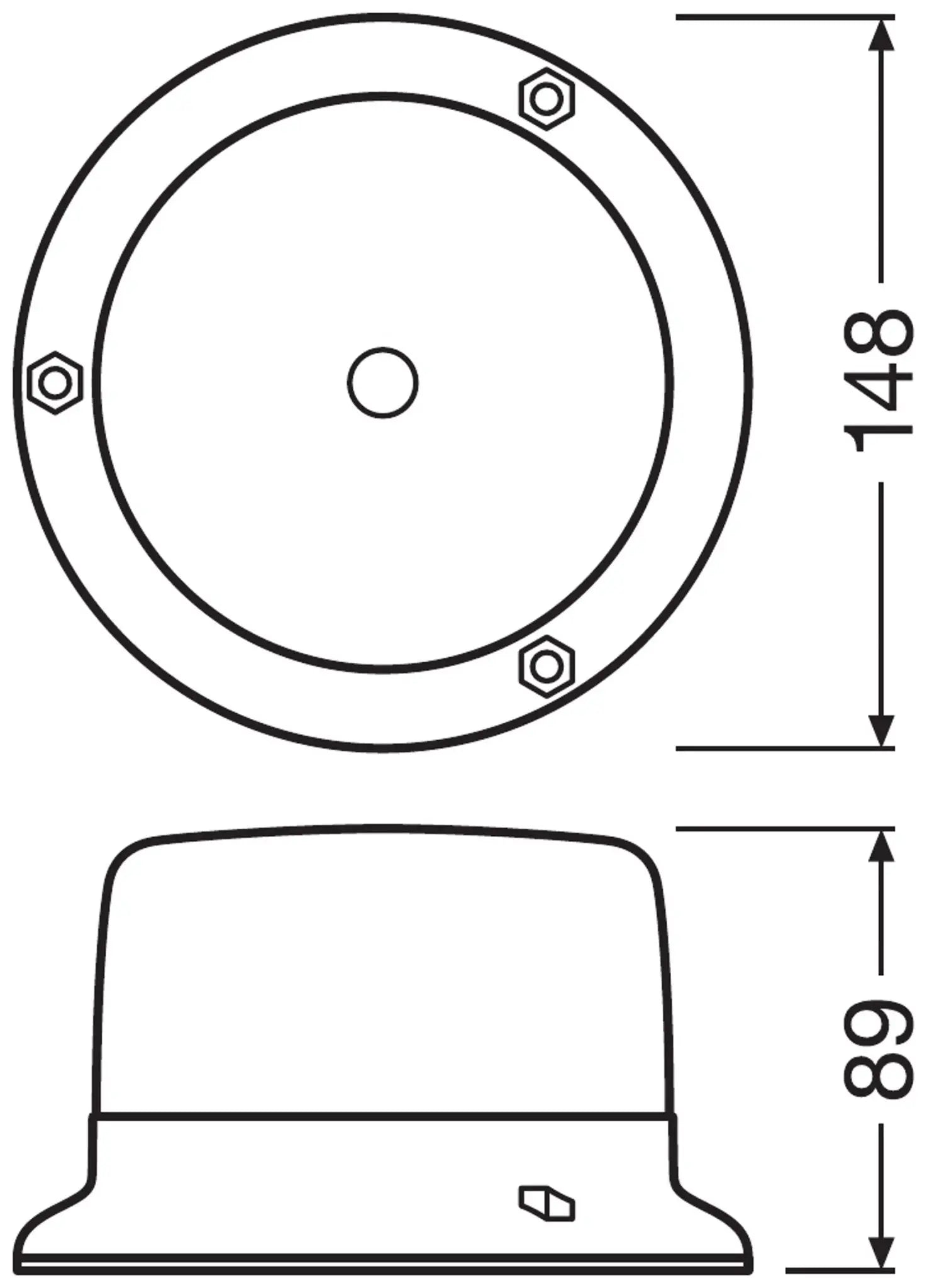 LIGHTsignal LED BEACON LIGHT 360° Rundumkennleuchte Warnlicht 12&24V 1St. OSRAM - Samsuns Group