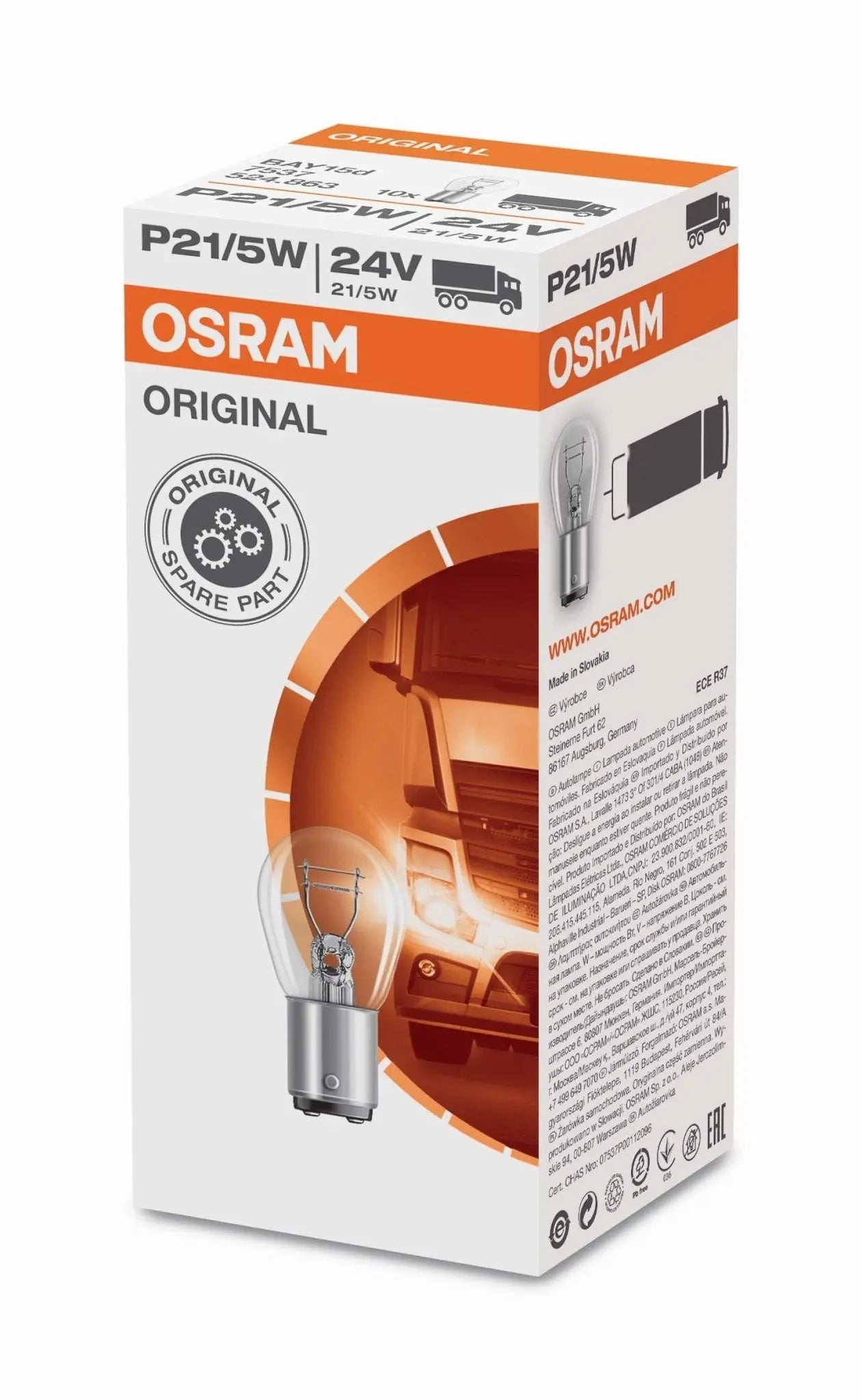 P21/5W 24V 21/5W BAY15d Original Faltschachtel OSRAM - Samsuns Group