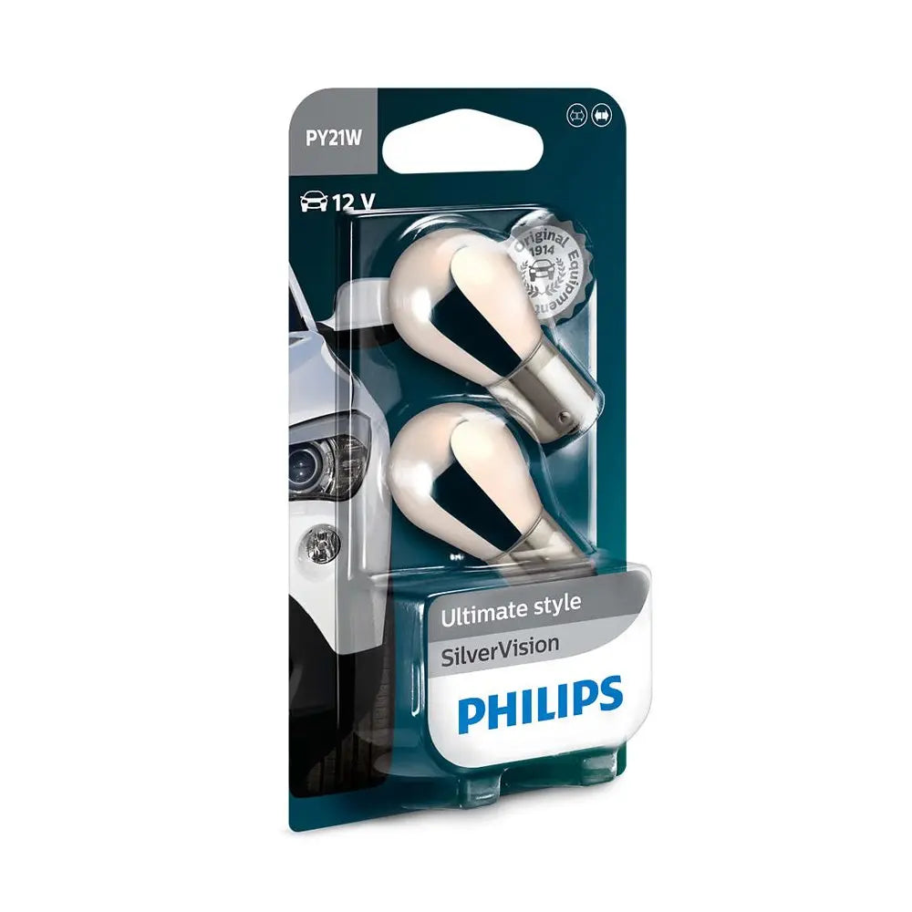 PY21W 21W 12V BAU15s SilverVision Blister 2 St. Philips - Samsuns Group