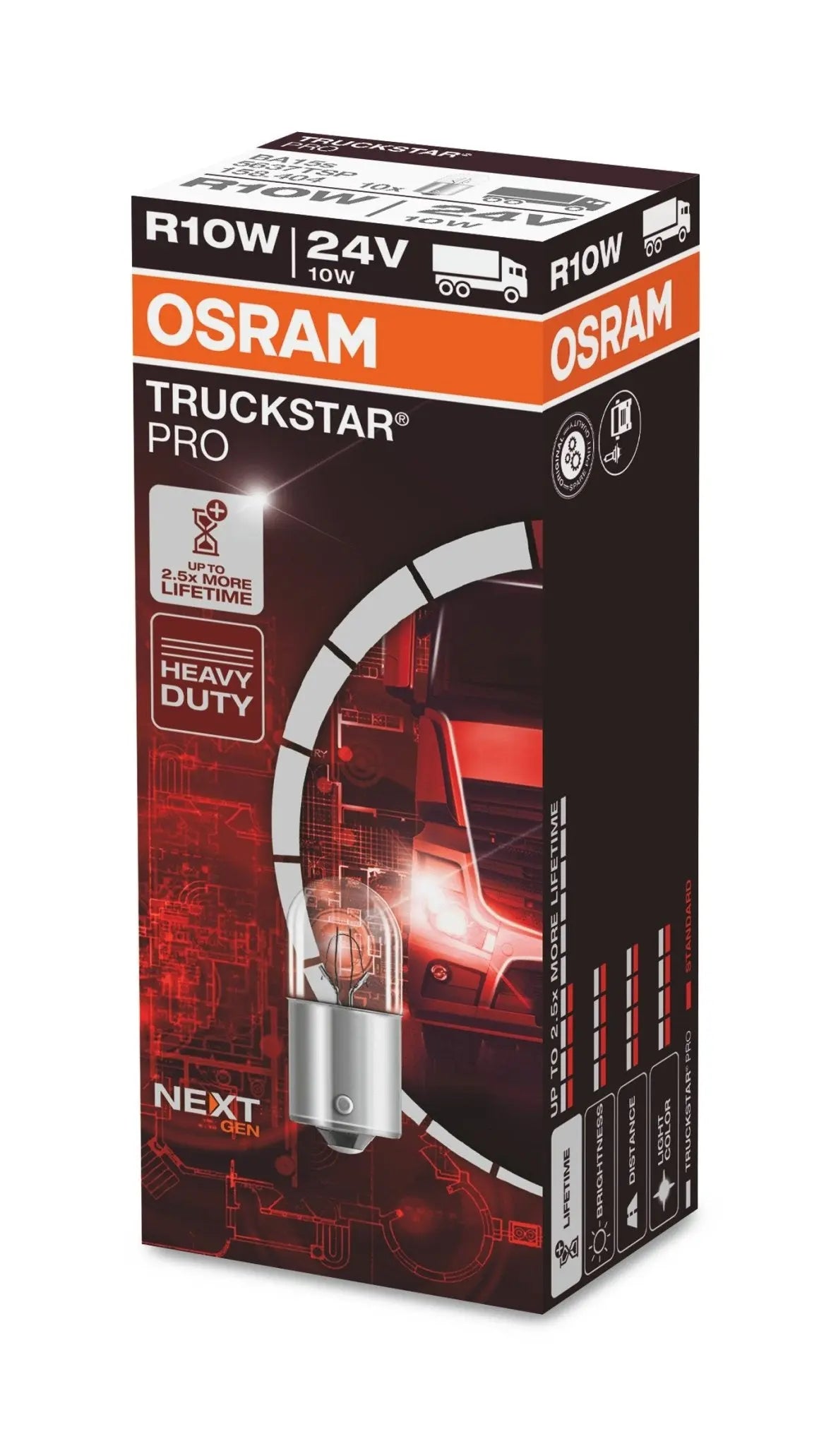 R10W 24V 10W BA15s TRUCKSTAR® PRO NEXT GEN bis 2,5x längere Lebensdauer 1St OSRAM - Samsuns Group