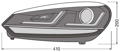 Scheinwerfer LEDriving Xenarc CHROME für Golf VI LED-Tagfahrlicht und D8S Xenon 2 St. OSRAM - Samsuns Group