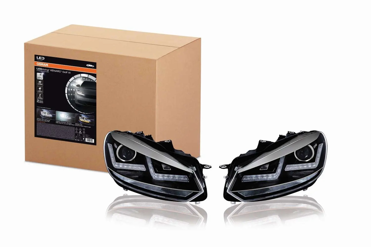 Scheinwerfer LEDriving Xenarc CHROME für Golf VI LED-Tagfahrlicht und D8S Xenon 2 St. OSRAM - Samsuns Group