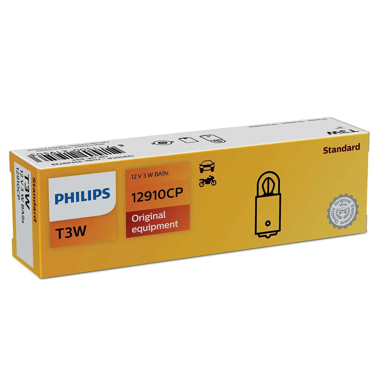 T2W-T3W 12V 10W BA9s Philips - Samsuns Group