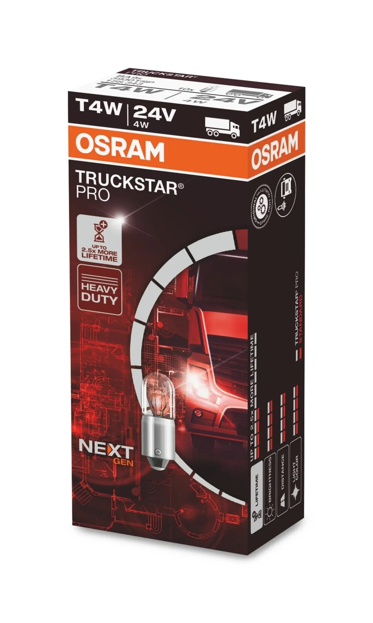 T4W 24V 4W BA9s TRUCKSTAR® PRO NEXT GEN bis 2,5x längere Lebensdauer 1St OSRAM - Samsuns Group