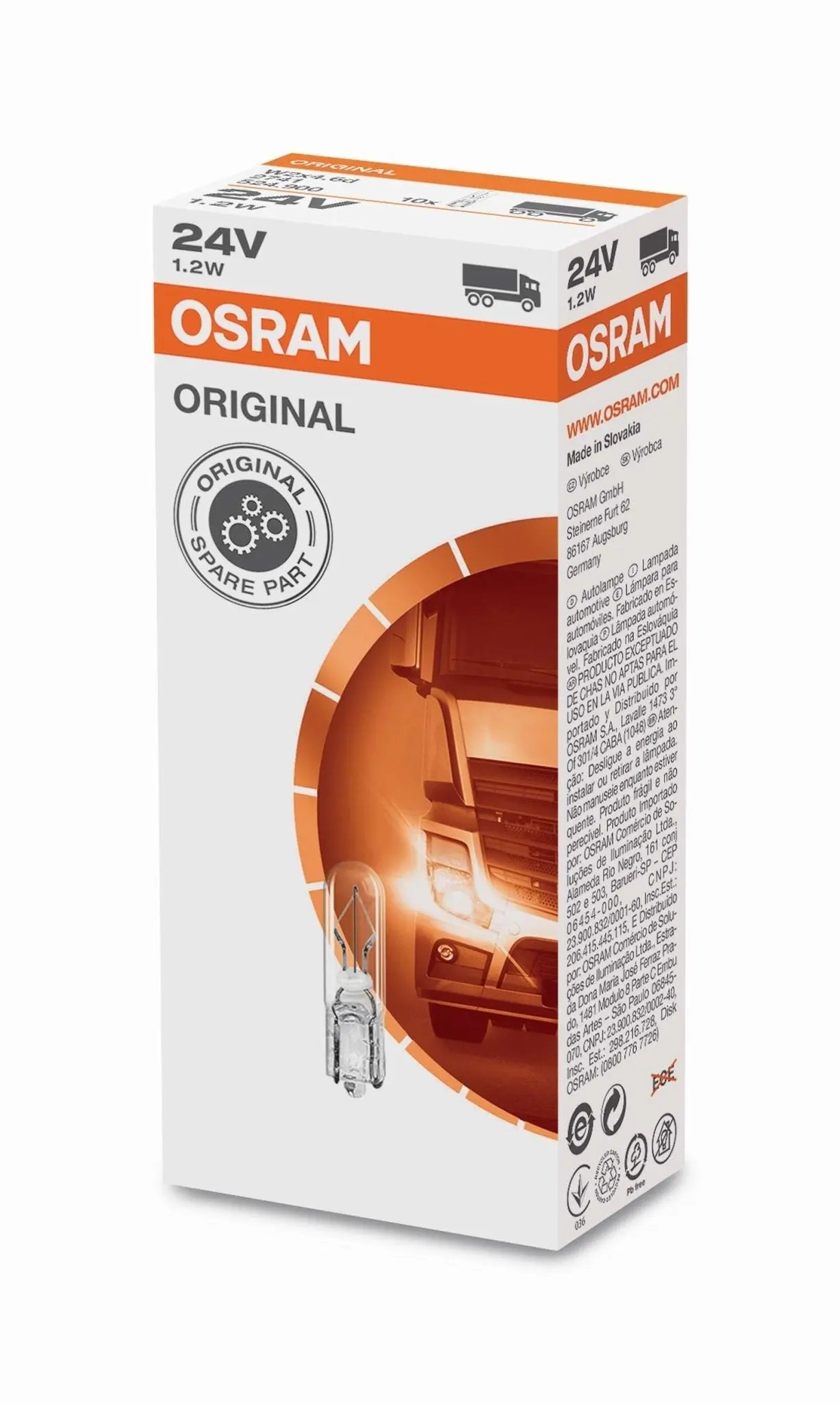 W1,2W 24V 1,2W W2x4,6d 1st. OSRAM - Samsuns Group