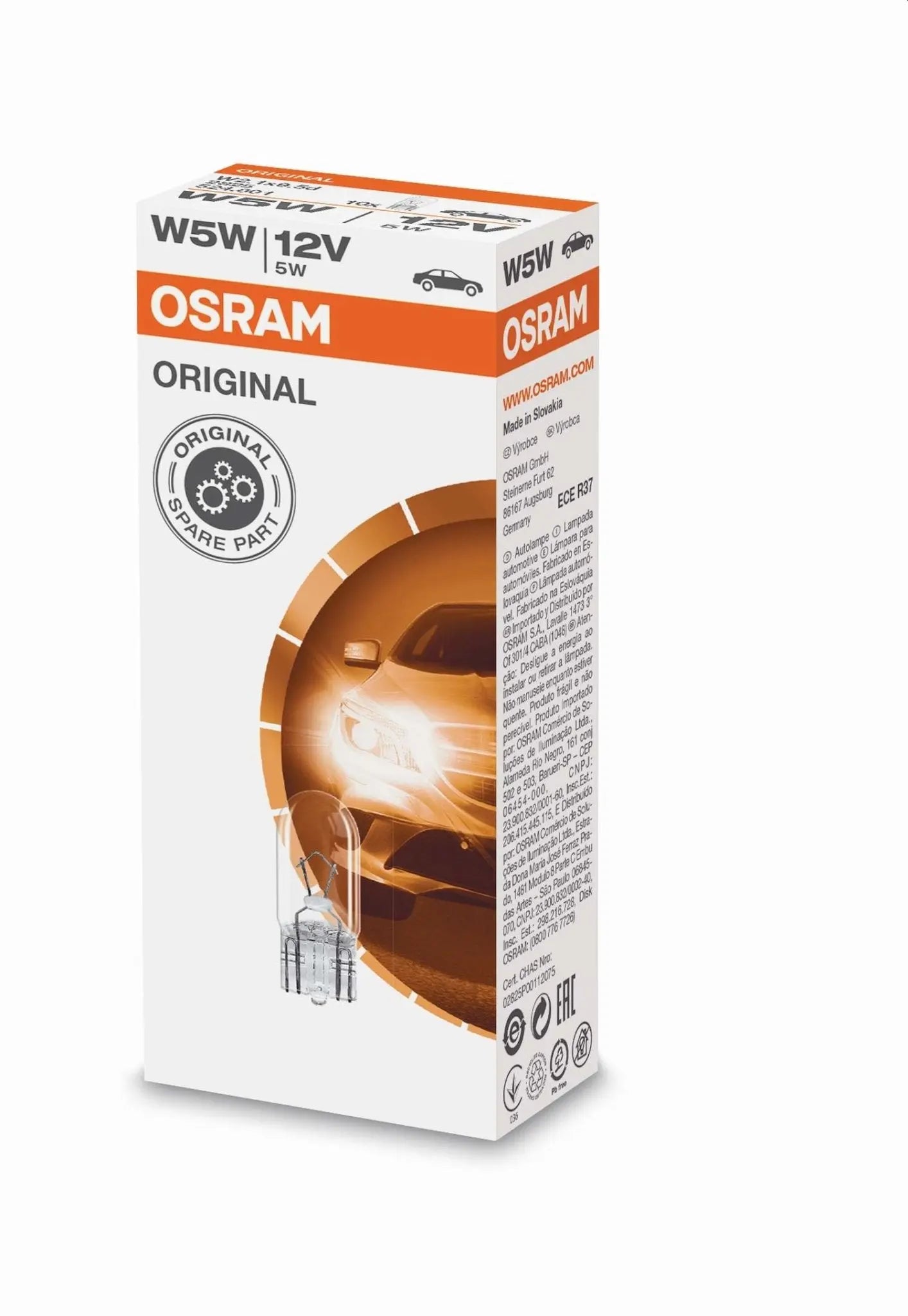 W5W 12V 5W W2,1x9,5d 1st. OSRAM - Samsuns Group